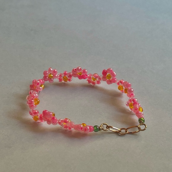 Cherry Blossom Beaded Bracelet - Picture 3 of 3